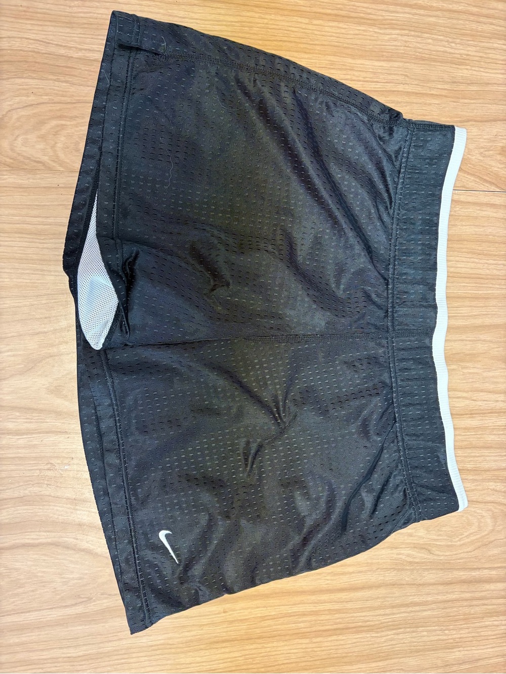 Nike White Mesh Lined Athletic Shorts with Grey Tag